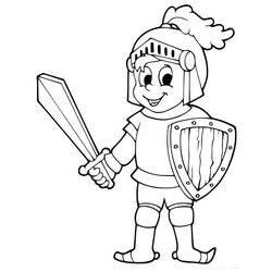 Coloriage Chevalier (Personnages) #183370 à imprimer et colorier
