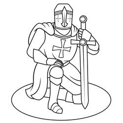 Coloriage Chevalier (Personnages) #183384 à imprimer et colorier