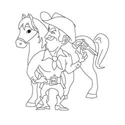 Coloriage Cowboy (Personnages) #213520 à imprimer et colorier