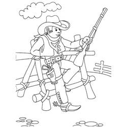 Page de coloriage Cowboy (Personnages) #213528, gratuite à imprimer