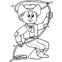Dessin à colorier Cowboy (Personnages) #213544, gratuit à imprimer