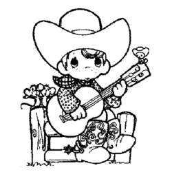 Dessin à colorier: Cowboy (Personnages) #91416 - Coloriages à Imprimer Gratuits