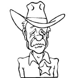 Dessin à colorier: Cowboy (Personnages) #91436 - Coloriages à Imprimer Gratuits