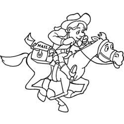 Dessin à colorier: Cowboy (Personnages) #91474 - Coloriages à Imprimer Gratuits