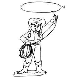 Dessin à colorier: Cowboy (Personnages) #91483 - Coloriages à Imprimer Gratuits