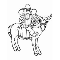 Dessin à colorier: Cowboy (Personnages) #91488 - Coloriages à Imprimer Gratuits
