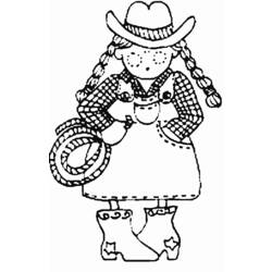 Dessin à colorier: Cowboy (Personnages) #91495 - Coloriages à Imprimer Gratuits