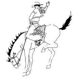 Dessin à colorier: Cowboy (Personnages) #91528 - Coloriages à Imprimer Gratuits