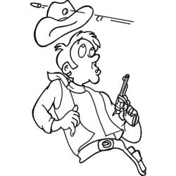 Dessin à colorier: Cowboy (Personnages) #91538 - Coloriages à Imprimer Gratuits