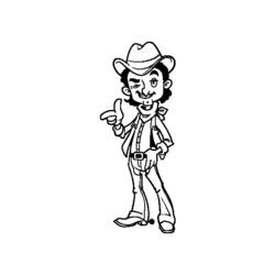 Dessin à colorier: Cowboy (Personnages) #91562 - Coloriages à Imprimer Gratuits