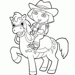 Dessin à colorier: Cowboy (Personnages) #91570 - Coloriages à Imprimer Gratuits