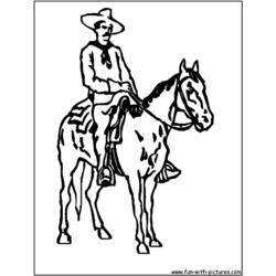 Dessin à colorier: Cowboy (Personnages) #91597 - Coloriages à Imprimer Gratuits