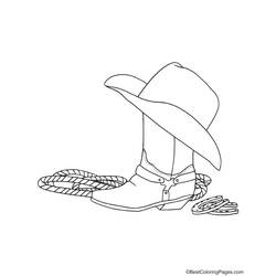 Dessin à colorier: Cowboy (Personnages) #91641 - Coloriages à Imprimer Gratuits