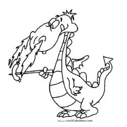 Dessin à colorier: Dragon (Personnages) #148364 - Coloriages à Imprimer Gratuits