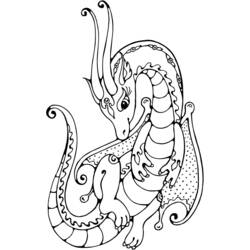 Dessin à colorier: Dragon (Personnages) #148390 - Coloriages à Imprimer Gratuits