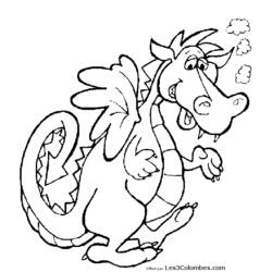 Dessin à colorier: Dragon (Personnages) #148393 - Coloriages à Imprimer Gratuits