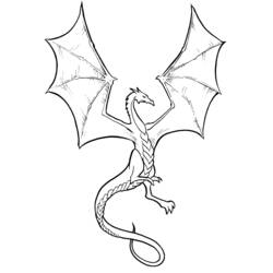 Dessin à colorier: Dragon (Personnages) #148401 - Coloriages à Imprimer Gratuits