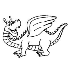 Dessin à colorier: Dragon (Personnages) #148440 - Coloriages à Imprimer Gratuits