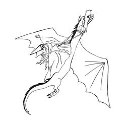 Dessin à colorier: Dragon (Personnages) #148444 - Coloriages à Imprimer Gratuits