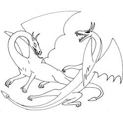 Dessin à colorier: Dragon (Personnages) #148447 - Coloriages à Imprimer Gratuits