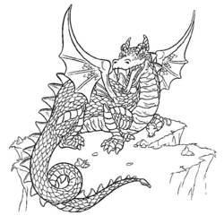Dessin à colorier: Dragon (Personnages) #148473 - Coloriages à Imprimer Gratuits