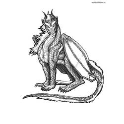Dessin à colorier: Dragon (Personnages) #148483 - Coloriages à Imprimer Gratuits