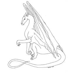 Dessin à colorier: Dragon (Personnages) #148492 - Coloriages à Imprimer Gratuits