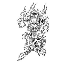 Dessin à colorier: Dragon (Personnages) #148505 - Coloriages à Imprimer Gratuits