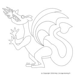 Dessin à colorier: Dragon (Personnages) #148513 - Coloriages à Imprimer Gratuits