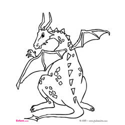 Dessin à colorier: Dragon (Personnages) #148524 - Coloriages à Imprimer Gratuits