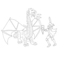 Dessin à colorier: Dragon (Personnages) #148538 - Coloriages à Imprimer Gratuits