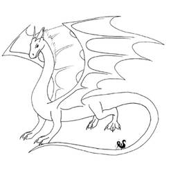 Dessin à colorier: Dragon (Personnages) #148562 - Coloriages à Imprimer Gratuits