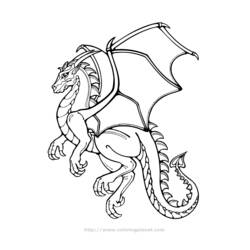 Dessin à colorier: Dragon (Personnages) #148606 - Coloriages à Imprimer Gratuits