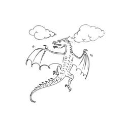 Dessin à colorier: Dragon (Personnages) #148617 - Coloriages à Imprimer Gratuits