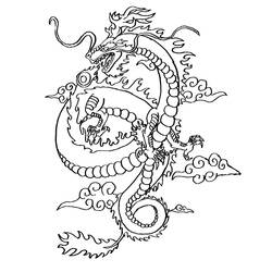 Dessin à colorier: Dragon (Personnages) #148619 - Coloriages à Imprimer Gratuits