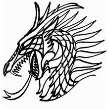 Dessin à colorier: Dragon (Personnages) #5696 - Coloriages à Imprimer Gratuits