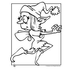 Dessin à colorier: Elfe (Personnages) #93885 - Coloriages à Imprimer Gratuits