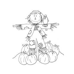 Dessin à colorier: Épouvantail (Personnages) #187733 - Coloriages à Imprimer Gratuits