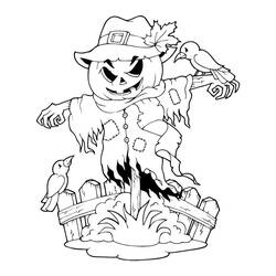 Dessin à colorier: Épouvantail (Personnages) #187745 - Coloriages à Imprimer Gratuits
