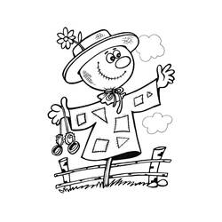 Dessin à colorier: Épouvantail (Personnages) #187758 - Coloriages à Imprimer Gratuits