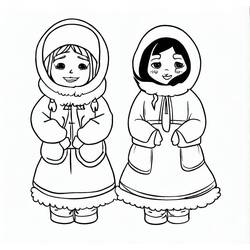 Dessin à colorier: Esquimau (Personnages) #191299 - Coloriages à Imprimer Gratuits