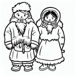 Dessin à colorier: Esquimau (Personnages) #191304 - Coloriages à Imprimer Gratuits