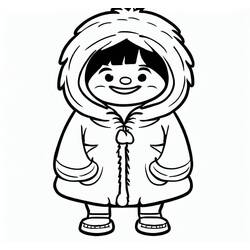 Dessin à colorier: Esquimau (Personnages) #191305 - Coloriages à Imprimer Gratuits