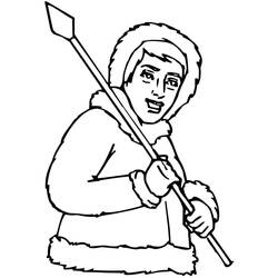 Dessin à colorier: Esquimau (Personnages) #191321 - Coloriages à Imprimer Gratuits