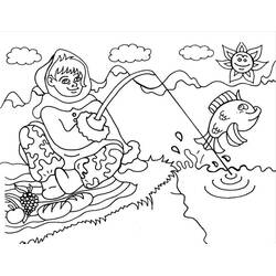 Dessin à colorier: Esquimau (Personnages) #191327 - Coloriages à Imprimer Gratuits