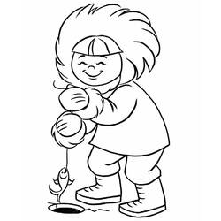Dessin à colorier: Esquimau (Personnages) #191329 - Coloriages à Imprimer Gratuits