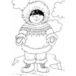 Dessin à colorier: Esquimau (Personnages) #191330 - Coloriages à Imprimer Gratuits