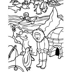 Dessin à colorier: Esquimau (Personnages) #191333 - Coloriages à Imprimer Gratuits