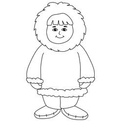 Dessin à colorier: Esquimau (Personnages) #191335 - Coloriages à Imprimer Gratuits