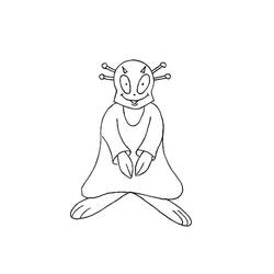 Coloriage Extraterrestre (Personnages) #189874 à imprimer et colorier